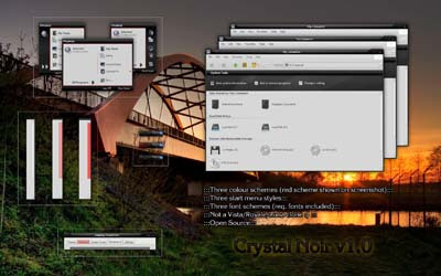 Crystal Noir, ótimo tema para windows XP