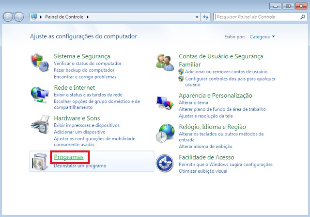 telnetpaineldecontrolewindows