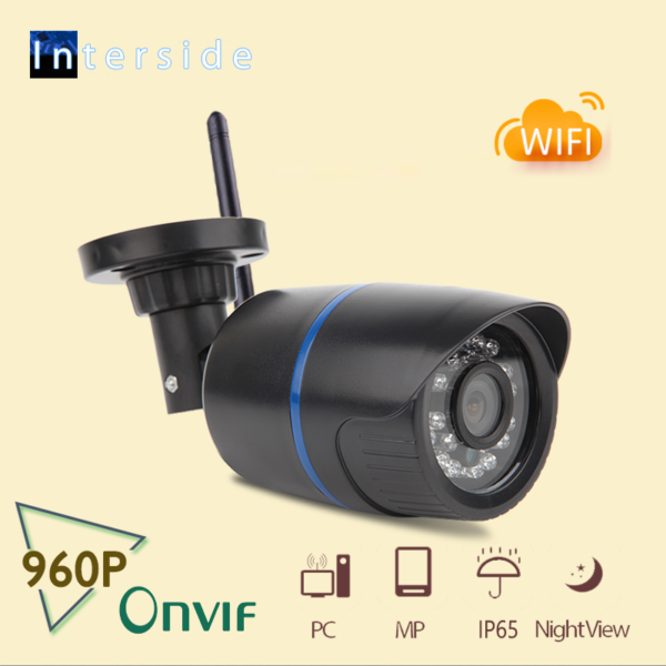 Hot waterproof 960P ip WIFI camera 24 led onvif 1280 960P 1 3MP P2P wireless ABS 5